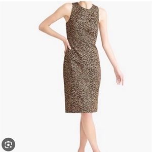 NWOT JCrew Leopard Print Sheath Dress in size 0